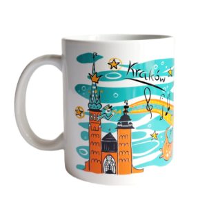 Kubek ceramiczny Kościół Mariacki i Smoki