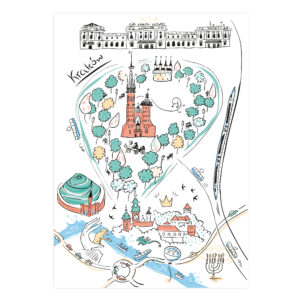 pocztówka Kraków Planty