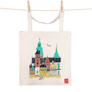torba bawełniana Kraków Katedra na Wawelu, kolor naturalny