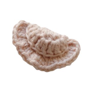 small handmade dumpling magnet light pink