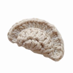 small handmade dumpling magnet beige color