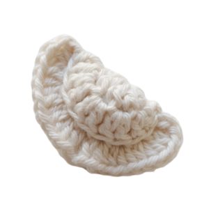 small handmade dumpling magnet natural white