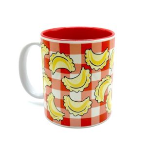 kubek ceramiczny pierogi kolor czerwony