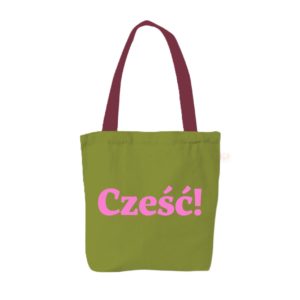 torba płócienna "cześć" kolor zielony