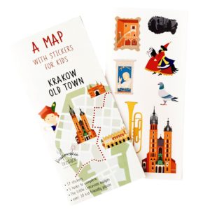 map with stickers for children in English