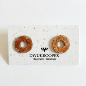hand-painted obwarzanki earrings