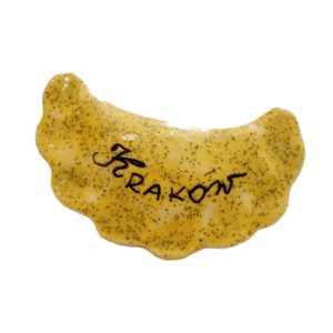 ceramiczny magnes pieróg żółty