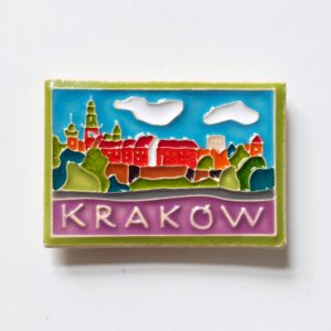 ceramiczny magnes Kraków Wawel dzień