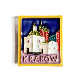 ceramiczny magnes Kraków Kościół św. Wojciecha noc