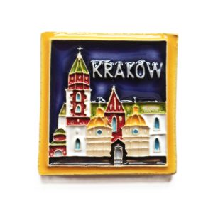 ceramiczny magnes Kraków Katedra na Wawelu noc